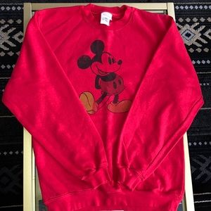 Disney Mickey Mouse Red Pullover Sweatshirt